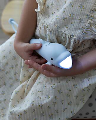 Rabbit & Friends Torcia in Morbido Silicone - Delfino - Luminosità Regolabile Lampade da Notte
