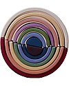 Raduga Grez Arco Impilabile in Legno - Bianco Fuori Colorato Dentro - Gioco Educativo Fatto a Mano per Stimolare il tuo Bambino Giochi Montessoriani
