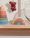 Raduga Grez Arco Impilabile in Legno - Colori Pastello della Terra - Gioco Educativo Fatto a Mano per Stimolare il tuo Bambino Giochi Montessoriani