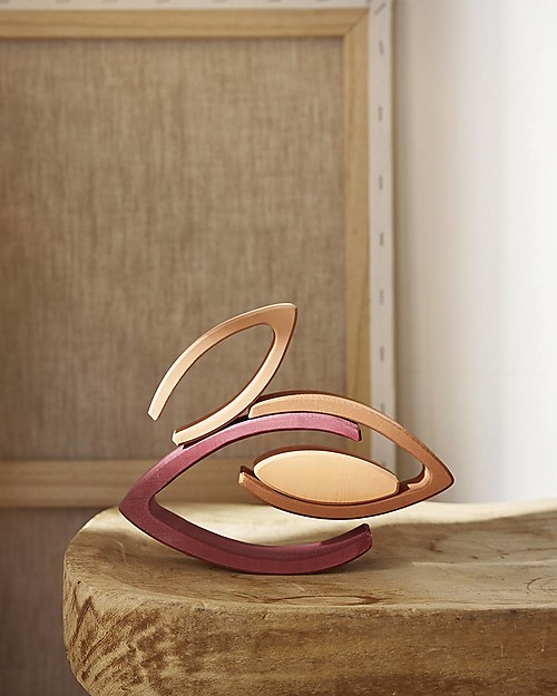 Raduga Grez Arco Impilabile in Legno - Fiamma - Gioco Educativo Fatto a Mano per Stimolare il tuo Bambino Giochi Montessoriani