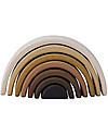 Raduga Grez Arco Impilabile in Legno - Skin Tones dal Bianco al Nero - Gioco Educativo Fatto a Mano per Stimolare il tuo Bambino Giochi Montessoriani