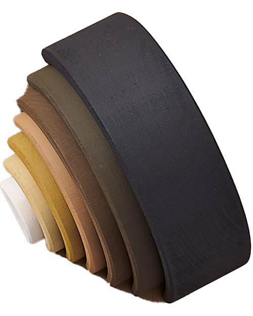Raduga Grez Arco Impilabile in Legno - Skin Tones dal Nero al Bianco - Gioco Educativo Fatto a Mano per Stimolare il tuo Bambino Giochi Montessoriani