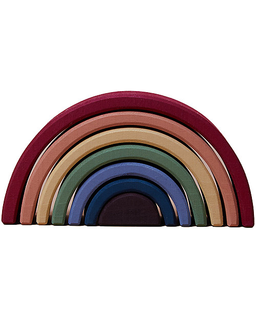 Raduga Grez Arco Impilabile in Legno - Terra Arcobaleno - Gioco Educativo Fatto a Mano per Stimolare il tuo Bambino Giochi Montessoriani
