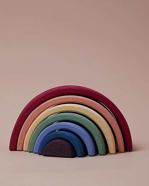 Raduga Grez Arco Impilabile in Legno - Terra Arcobaleno - Gioco Educativo Fatto a Mano per Stimolare il tuo Bambino Giochi Montessoriani