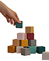 Raduga Grez Set 20 Cubi da Costruzione in Legno - Earth Colors - Gioco Educativo Fatto a Mano Costruzioni in Legno
