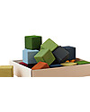 Raduga Grez Set 20 Cubi da Costruzione in Legno - Earth Colors - Gioco Educativo Fatto a Mano Costruzioni in Legno