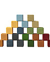 Raduga Grez Set 20 Cubi da Costruzione in Legno - Earth Colors - Gioco Educativo Fatto a Mano Costruzioni in Legno