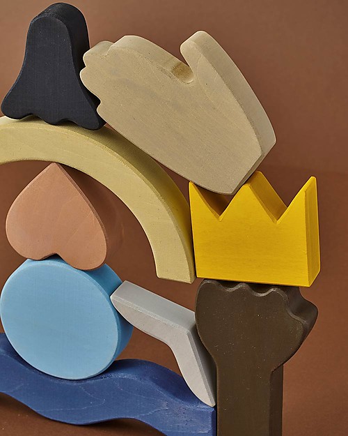 Raduga Grez Set in Legno da Costruzione - Diversità - Gioco Educativo Fatto a Mano per Stimolare il tuo Bambino Costruzioni in Legno