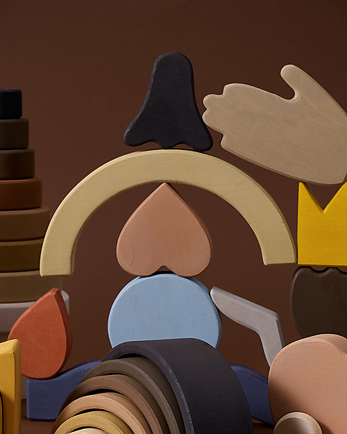 Raduga Grez Set in Legno da Costruzione - Diversità - Gioco Educativo Fatto a Mano per Stimolare il tuo Bambino Costruzioni in Legno