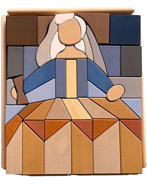 Raduga Grez Set in Legno da Costruzione e Puzzle - Infante - Fatto a Mano Costruzioni in Legno