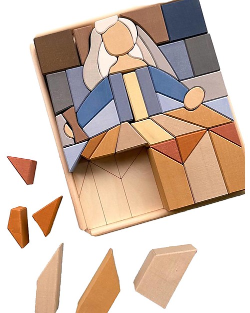 Raduga Grez Set in Legno da Costruzione e Puzzle - Infante - Fatto a Mano Costruzioni in Legno