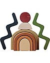 Raduga Grez Set in Legno da Costruzione - Forme - Gioco Educativo Fatto a Mano per Stimolare il tuo Bambino Costruzioni in Legno
