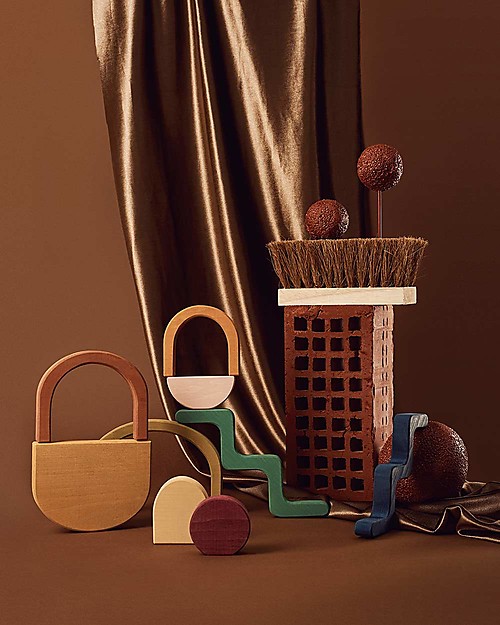 Raduga Grez Set in Legno da Costruzione - Forme - Gioco Educativo Fatto a Mano per Stimolare il tuo Bambino Costruzioni in Legno