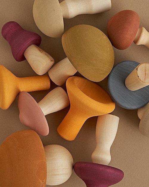 Raduga Grez Set in Legno - Funghi - Gioco Educativo Fatto a Mano per Stimolare il tuo Bambino Giochi Montessoriani