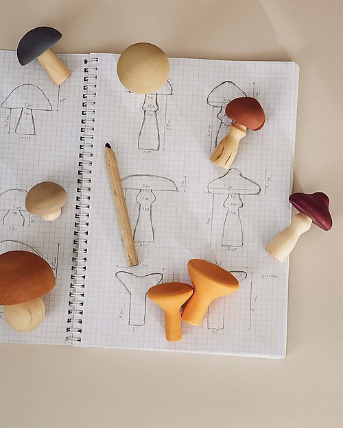 Raduga Grez Set in Legno - Funghi - Gioco Educativo Fatto a Mano per Stimolare il tuo Bambino Giochi Montessoriani