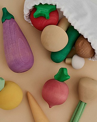 Raduga Grez Set in Legno - Verdure Colorate - Gioco Educativo Fatto a Mano per Stimolare il tuo Bambino Cibo Giocattolo