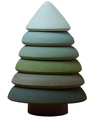 Raduga Grez Torre Impilabile in Legno - Albero di Abete - Gioco Educativo Fatto a Mano per Stimolare il tuo Bambino Giochi Montessoriani