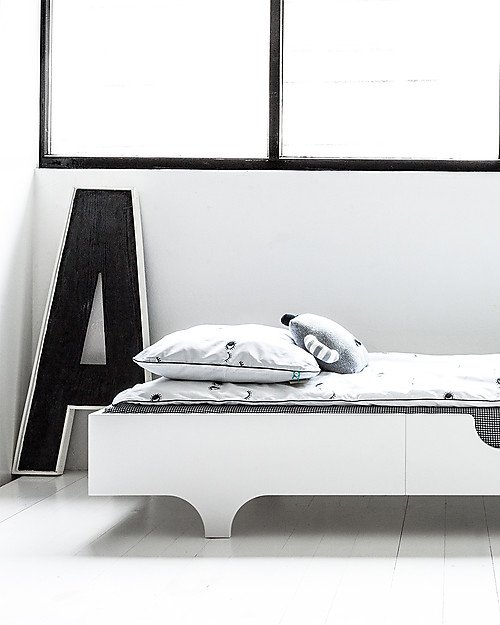 Rafa Kids A75 Letto Singolo + Materasso - Bianco - Betulla Finlandese Letti Singoli