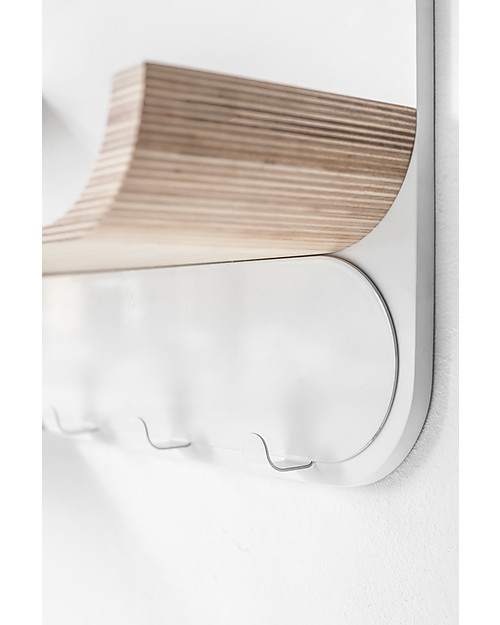 Rafa Kids Scaffale M per Bambini, Legno naturale e Metallo Giallo - Betulla finlandese Mensole