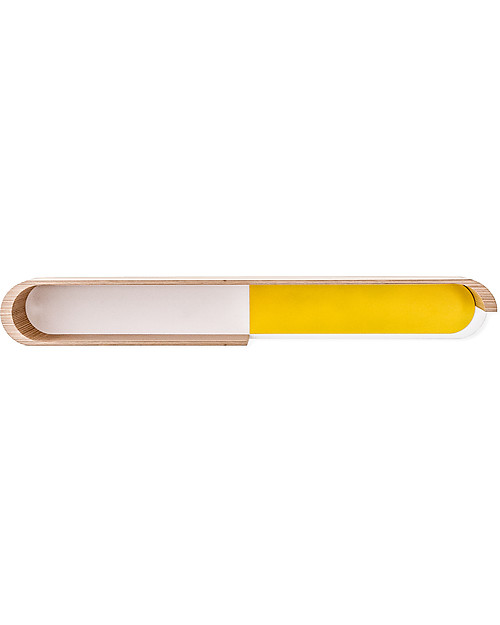 Rafa Kids Scaffale S per Bambini, Legno naturale e Metallo Giallo - Betulla finlandese Mensole