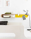 Rafa Kids Scaffale S per Bambini, Legno naturale e Metallo Giallo - Betulla finlandese Mensole