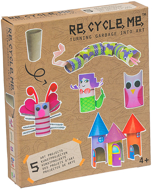 Re-Cycle-Me Set Gioco Ecologico per Bambine Rotoli di Carta Igienica -  Scatena la fantasia usando oggetti da buttare! bambina