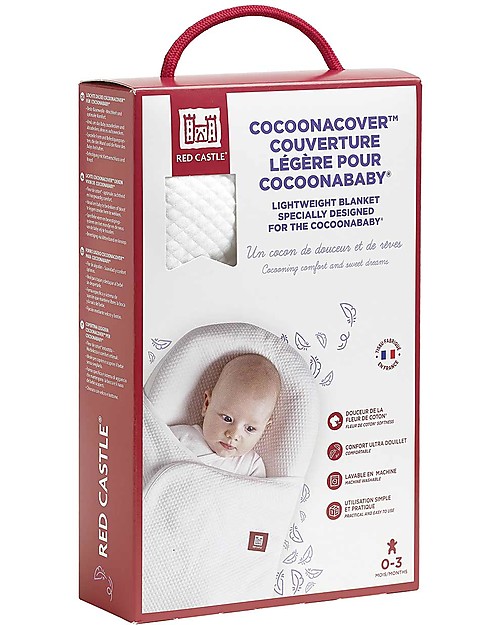 Red Castle Copertina Leggera Cocoonacover™ - per Cocoonababy - Fleur de coton® - White Riduttori Lettino