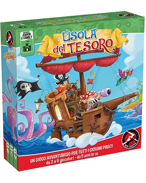 Red Glove Gioco da Tavolo L'isola del Tesoro - Avvincente sfida tra pirati! Giochi da Tavolo