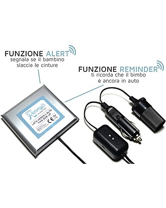 Remmy Remmy DOPPIO Allarme Anti Abbandono che Segnala che il Bimbo è in Auto - Versione Start&Stop per Auto con 2 Seggiolini Auto Dispositivi Antiabbandono Auto
