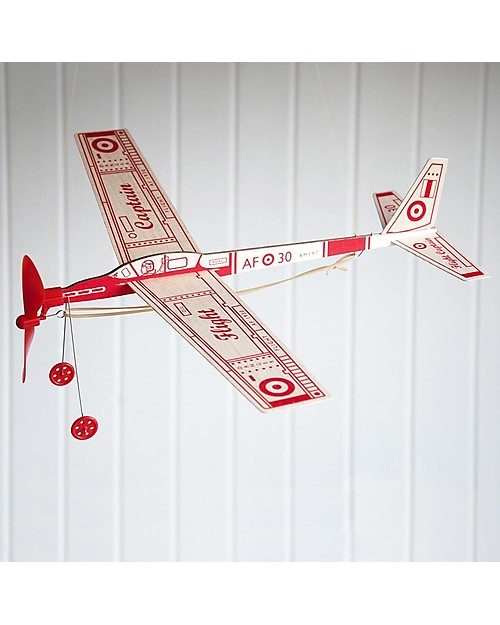 Rex London Aeroplanino in Legno - Fallo volare con l'elastico! Giochi da Spiaggia