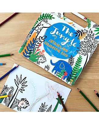 Rex London Album da Colorare, Animali della Giungla - Ottima Idea Regalo! Disegnare e Colorare
