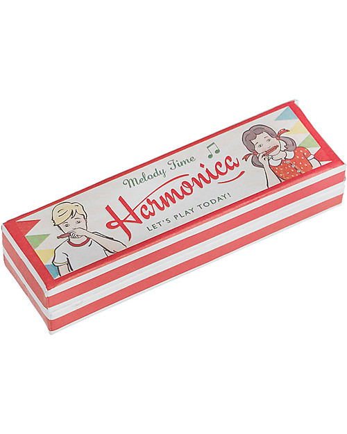 Rex London Armonica Rossa in Confezione Vintage - Ottima idea regalo Strumenti Musicali