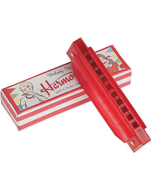 Rex London Armonica Rossa in Confezione Vintage - Ottima idea regalo Strumenti Musicali