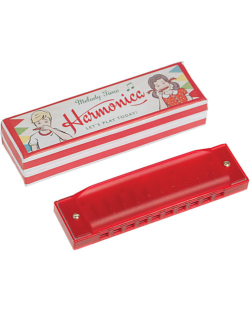 Rex London Armonica Rossa in Confezione Vintage - Ottima idea regalo Strumenti Musicali