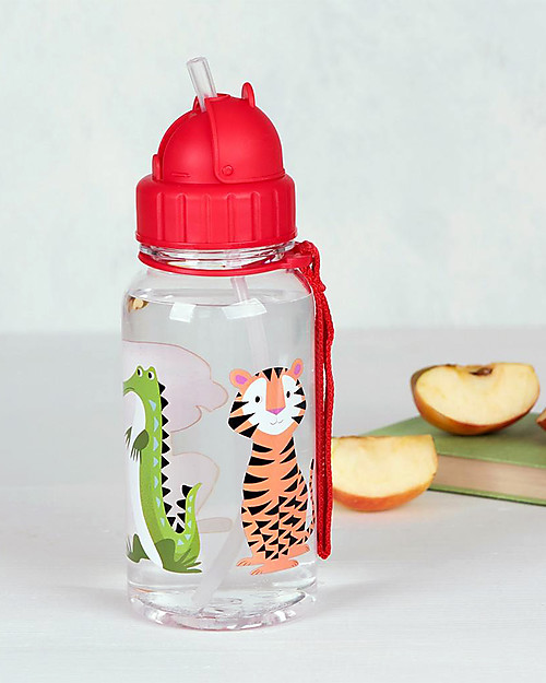 Rex London Borraccia 500 ml, Colourful Creatures - Senza BPA! Borracce non Termiche