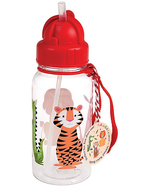 Rex London Borraccia 500 ml, Colourful Creatures - Senza BPA! Borracce non Termiche