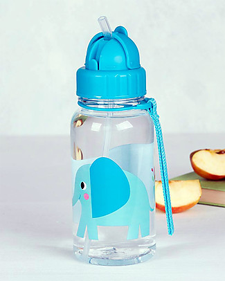 Rex London Borraccia 500 ml, Elvis the Elephant - Senza BPA! Borracce senza BPA
