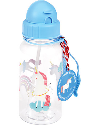 Rex London Borraccia 500 ml, Magico Unicorno - Senza BPA! Borracce senza BPA