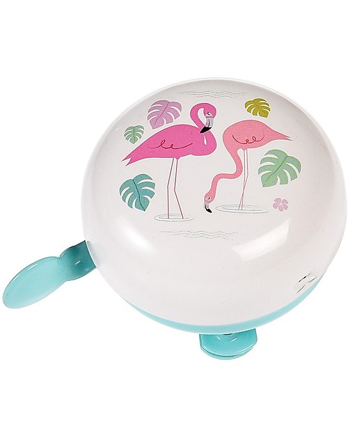 Rex London Campanello da Bici Fenicottero, Metallo Accessori Biciclette