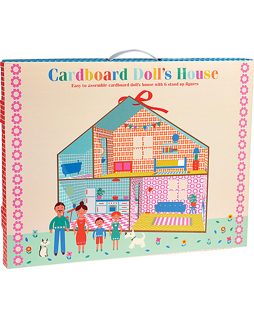 Rex London Casa delle Bambole in Cartone Fai-da-te - Include 6 personaggi! Case delle Bambole