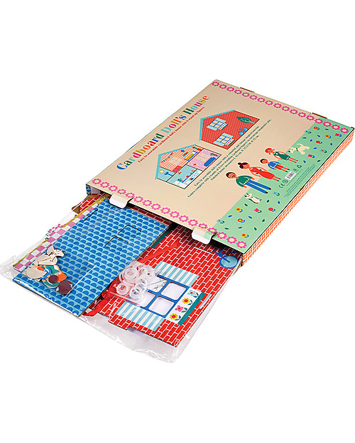 Rex London Casa delle Bambole in Cartone Fai-da-te - Include 6 personaggi! Case delle Bambole