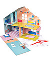Rex London Casa delle Bambole in Cartone Fai-da-te - Include 6 personaggi! Case delle Bambole