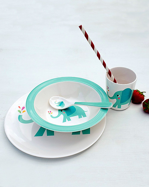 Rex London Ciotola Bimbi, Elvis the Elephant - Senza BPA, PVC, ftalati e piombo! Piatti e Scodelle