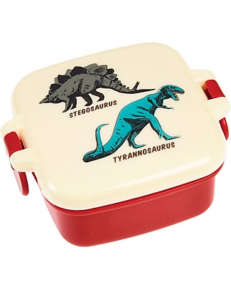 Rex London Contenitore Porta Merenda, Dinosauri 9x7x3.9 cm - Privo di BPA! Contenitori Latte e Snack