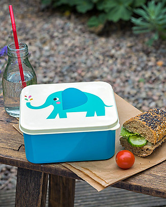 Rex London Contenitore Porta Pranzo, Elvis the Elephant - Senza BPA! Contenitori Latte e Snack