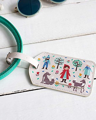 Rex London Etichetta Bagaglio per Bambini - Cappuccetto Rosso - Sicuro e Divertente! Zaini