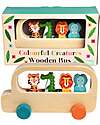 Rex London Il Bus degli Animali - Legno - 19.5 x 11 cm Macchine e Trenini  in Legno