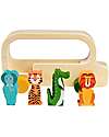 Rex London Il Bus degli Animali - Legno - 19.5 x 11 cm Macchine e Trenini  in Legno