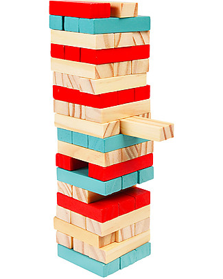 Rex London Mini Torre in Legno da Rovesciare - 54 pezzi Costruzioni in Legno