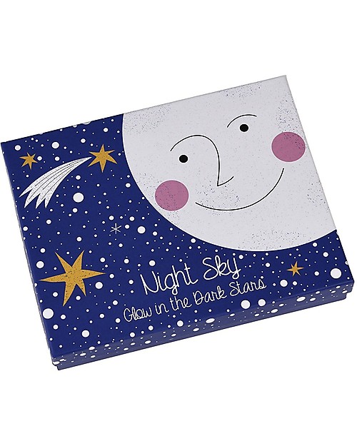 Rex London Night sky, Set di 30 Stelle che si Illuminano al Buio, Dimensioni Assortite Adesivi da Parete